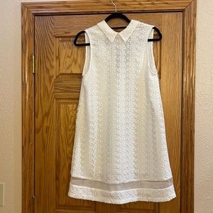 White Alice and Olivia dress with black tie